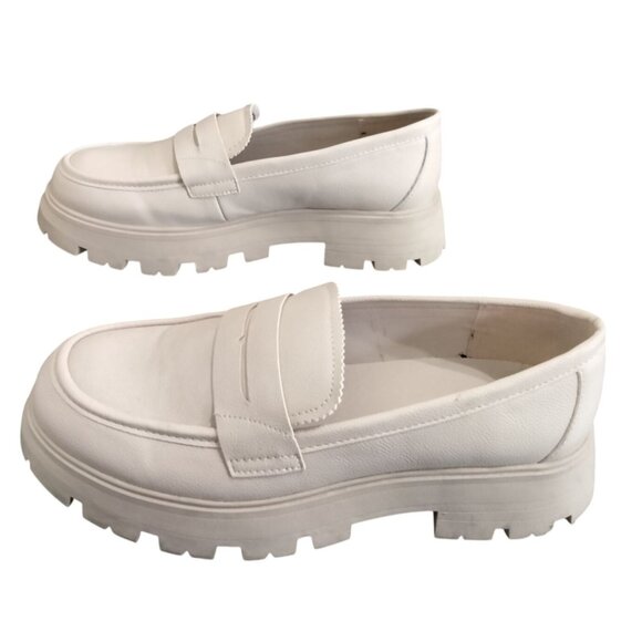 Cestfini Platform Chunky Loafers For Women Size 7.5 Faux Leather Pull-On - Picture 7 of 10